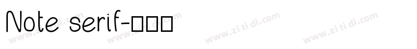 Note serif字体转换